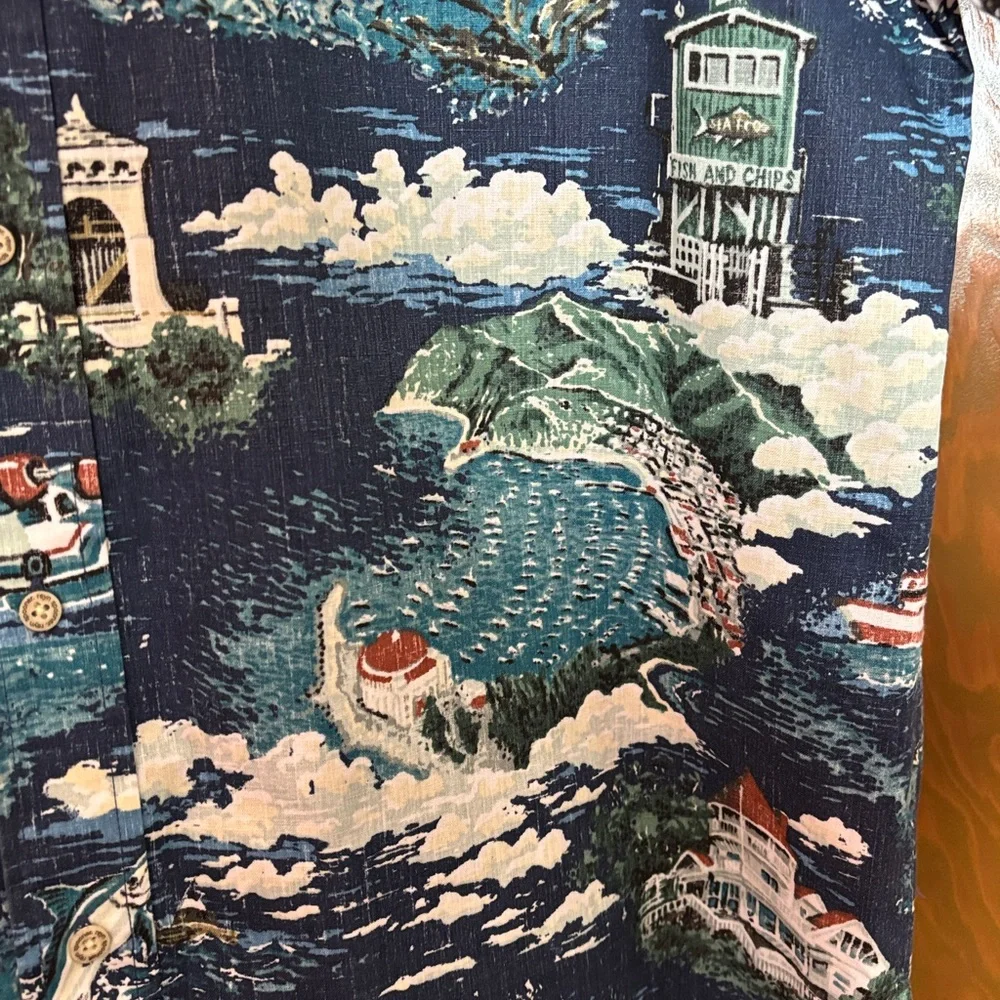 NWOT Reyn Spooner Catalina Spooner Cloth blue men’s XL - Picture 2 of 8